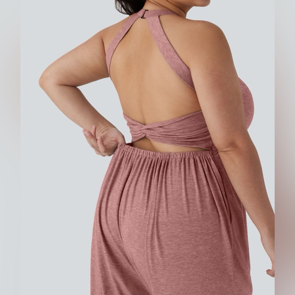 Halara Harem Casual Jumpsuit with Pocket-Easy Peezy Edition Size L NWT - Picture 5 of 12